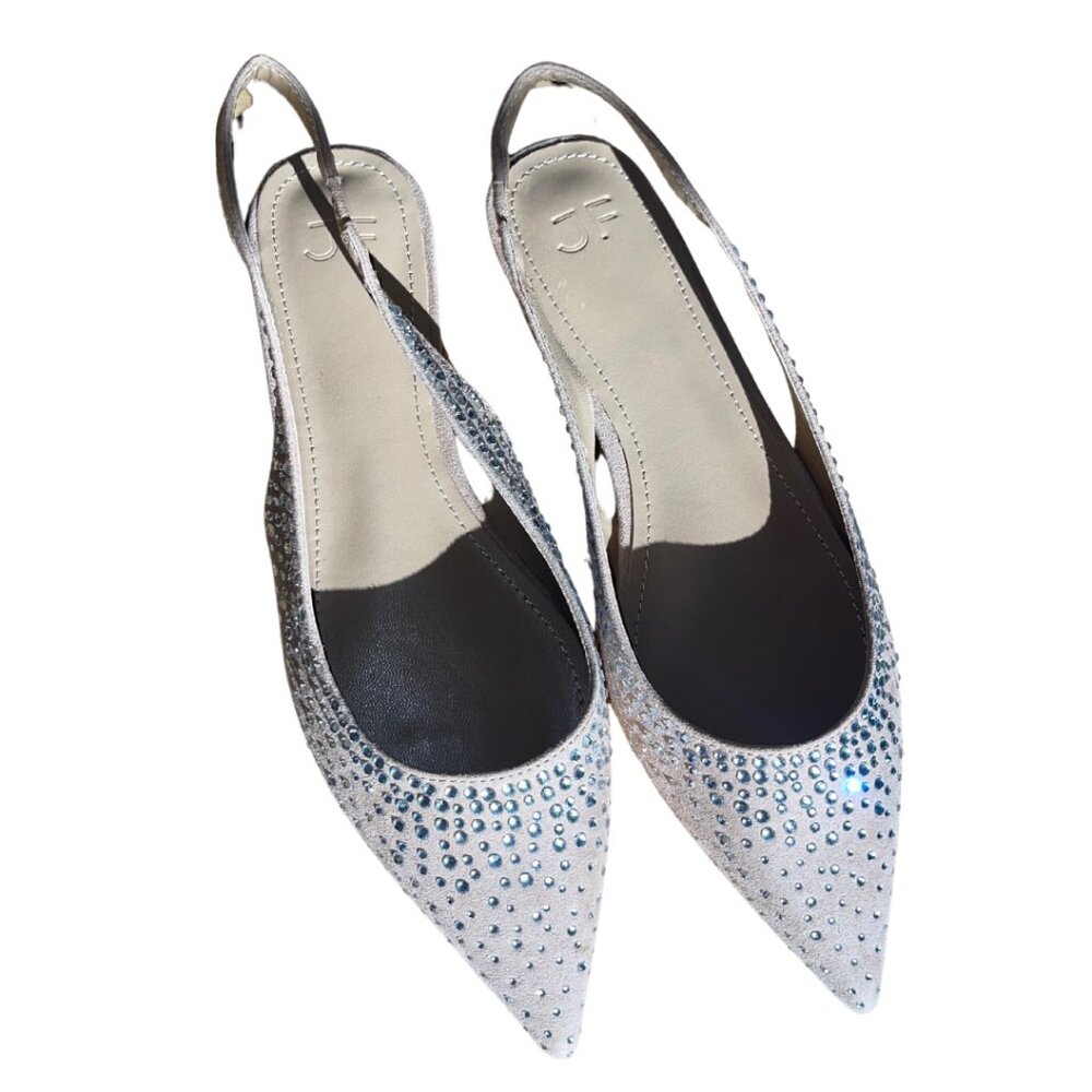 Nude Rhinestone Flats - Picture 3 of 3